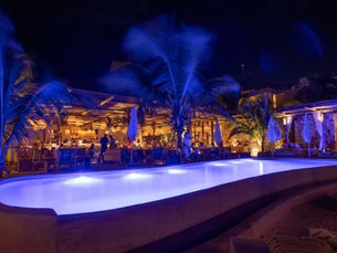 Beach Club at Night in Tulum