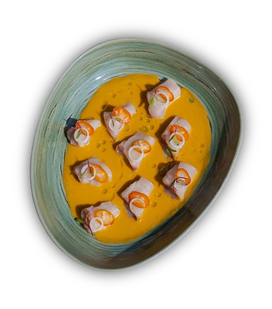 Dish with fresh and exotic flavors